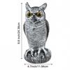Owl Bird For Sculpture for Outdoor Garden Balcony Porch 24.38x11.94cm