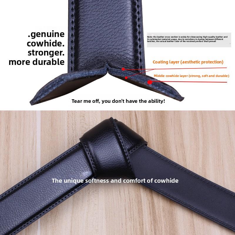 Gürtel Herren High-End Leder Automatikschließe Rindsleder Gürtel Herren Business Herren Hosen Lässig
