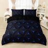 Fashion Blue Argyle Print Duvet Cover Set Soft And Skin-friendly Bedding Set For Bedroom Guest Room