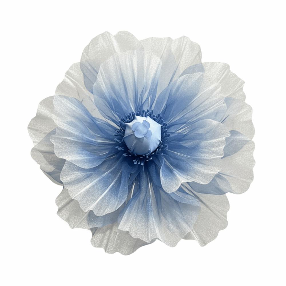 Single Flower Head Simulated Flower Silk Mesh Yarn Large Poppy Silk Screen Flower Beautiful Decoration Stand Props