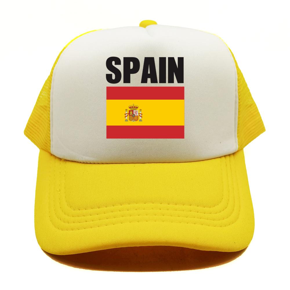 Flag Of Spain Baseball Cap For Women Unisex Country Proud Mesh Net Trucker Hats Summer Breathable Snapback Dad Gift Caps