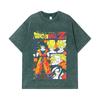 275 GSM Washed T-shirts 100% Cotton Dragon Ball V56 Goku Print Unisex Heavy Cotton T Shirt
