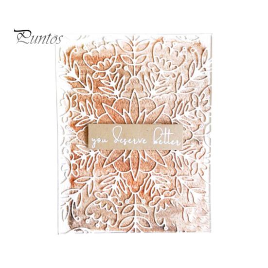 

Цветочный фон Металлические штампы DIY Скрапбукинг Тиснение бумажные карты Трафарет серебряный