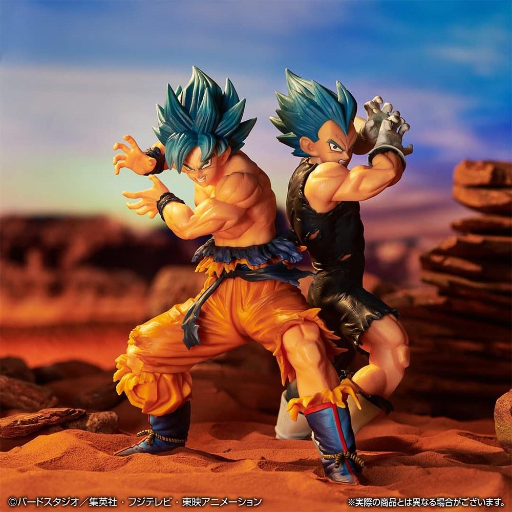 Bandai Ichiban Kuji Dragon Ball VS Omnibus Super A Prize Goku and Vegeta Super Saiyan God Super Saiyan Figures