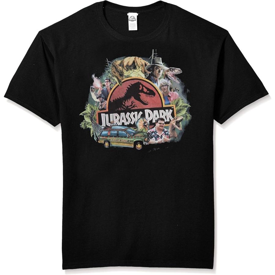 Мужская футболка с коллажным принтом «Парк Юрского периода», официально лицензированная S