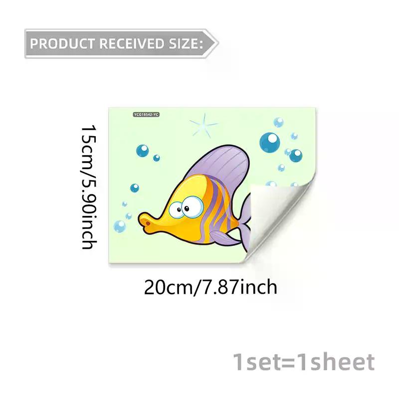 Glow-In-The-Dark Fish Toilet Stickers Luminous Wall Windows Car Stickers Self-Adhesive Removable PVC Decals Home Decor