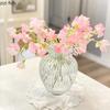 Transparent Frosted Glass Flower Vase Ornament Living Room Flower Arrangement Vase Hydroponic Vases Desktop Decorative Vases