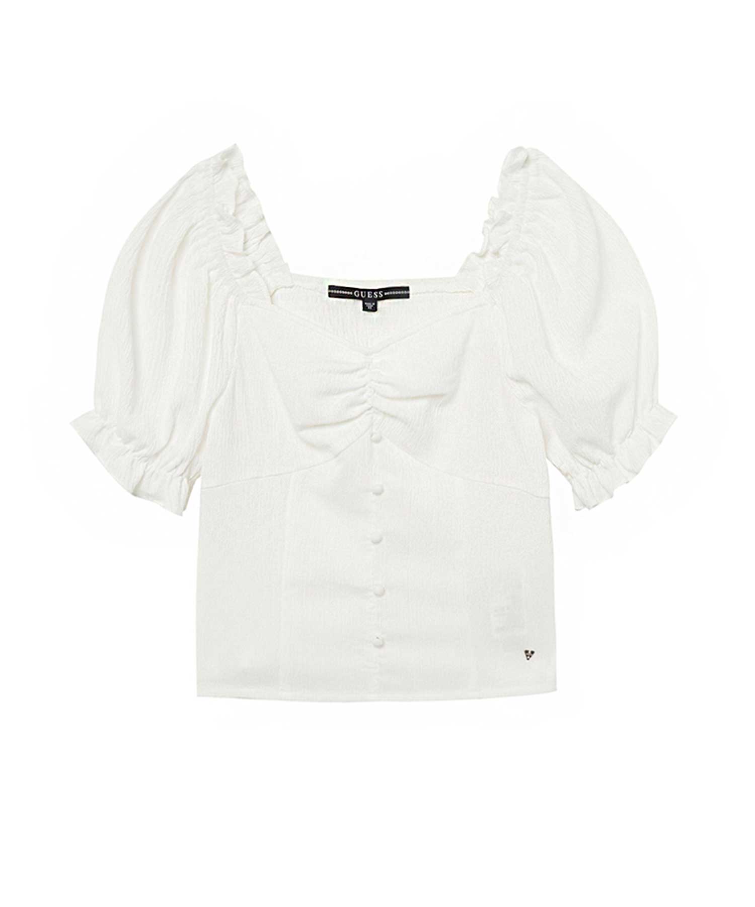 Блузка Guess с короткими рукавами-фонариками для курения Blu/Xs