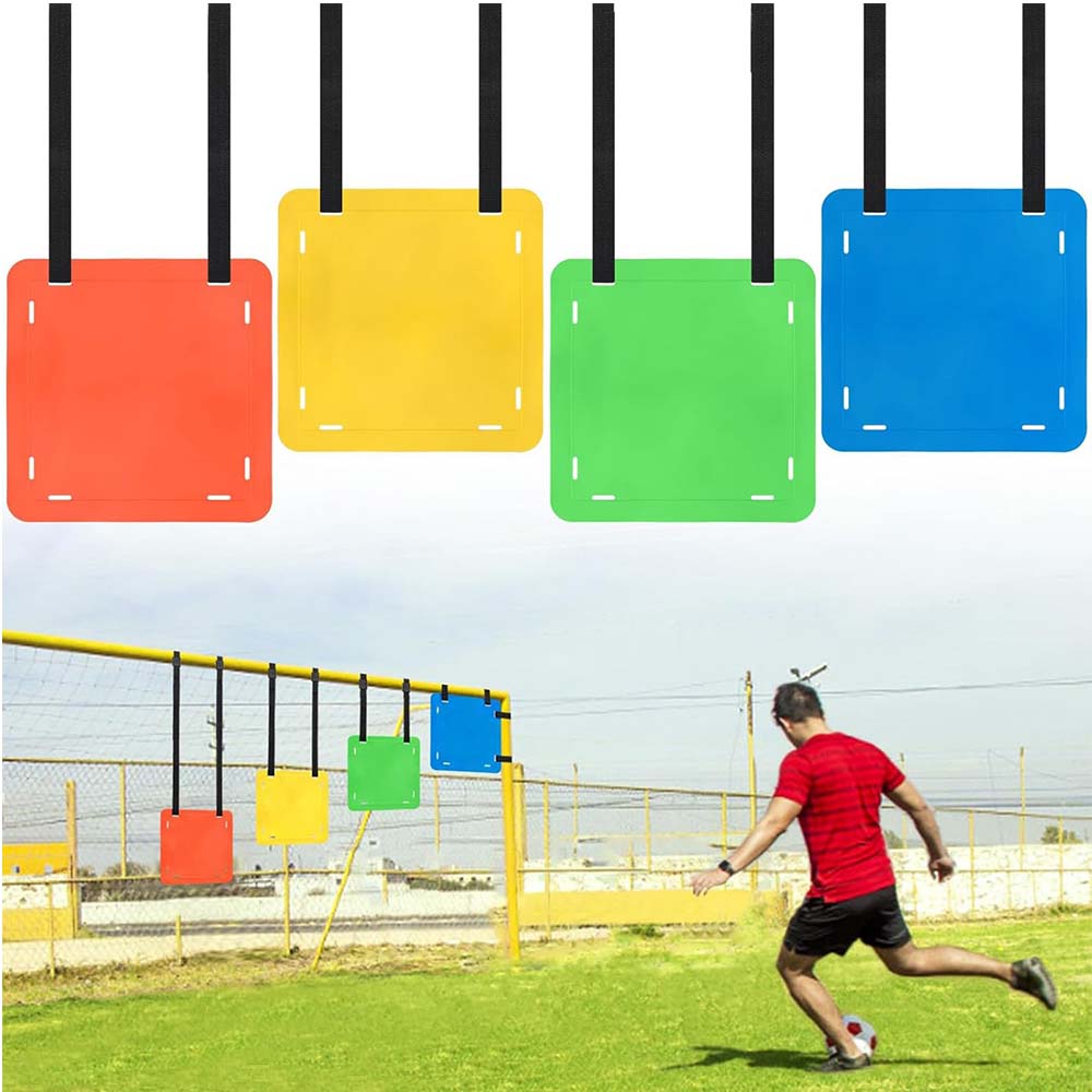 4Pcs Soccer Goal Target For Goals Training With 8Pcs Adjustable Extra-Long Strap