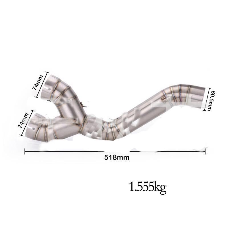 BMW S1000RR/S1000 Exhaust Y-Type Stainless Steel Mid-Section Pipe