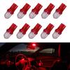 (10) Red 1-LED 168 175 194 2825 W5W T10 LED Bulbs For Car Interior Lights, Etc