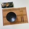 Bamboo Woven Placemat Retangle Shape Thickened Heat-Resistant Oil-Resistant Non-Slip Parties Weddings Banquets