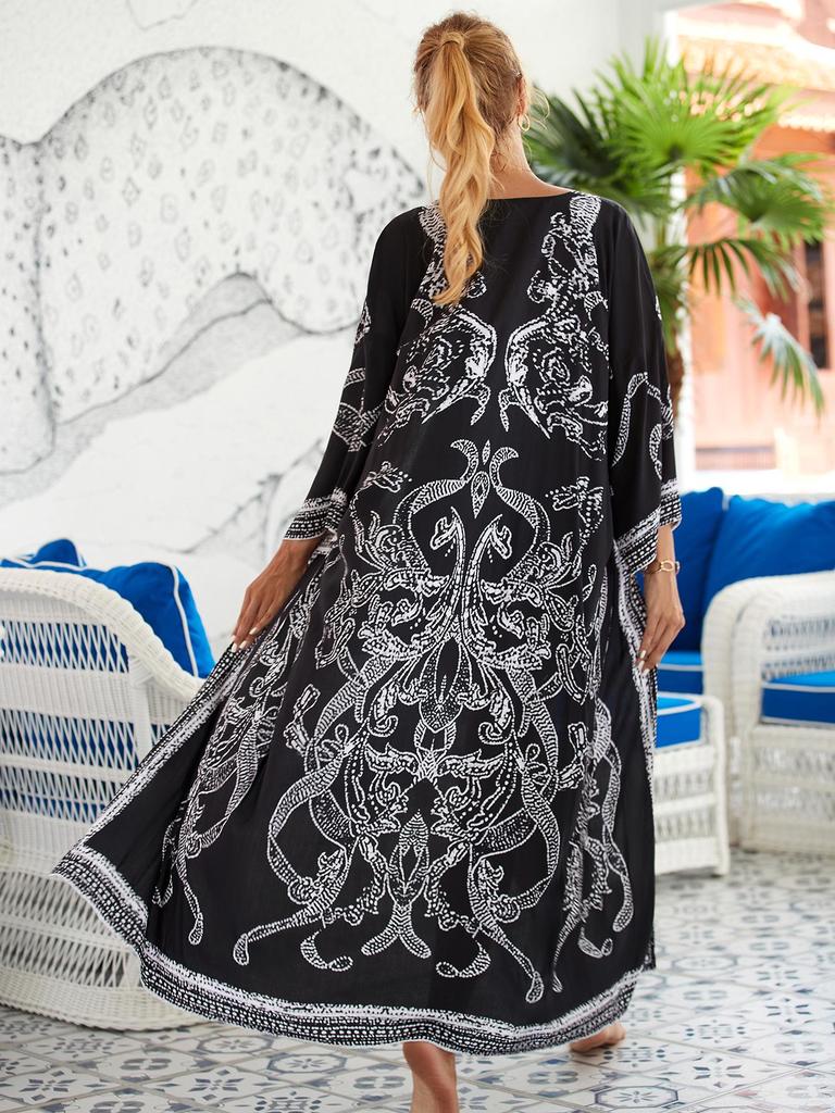 "2023 Europäische und amerikanische Baumwoll-Strandjacke für Damen: Sexy Sonnenschutz-Cardigan-Bikini-Überzug"