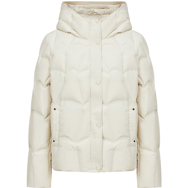 Women's Casual Hooded Short Goose Down Puffer Jacket