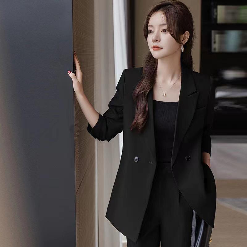 Women's 2026 Spring/Summer Casual Suit Set: Professional & Stylish Jacket with Pants