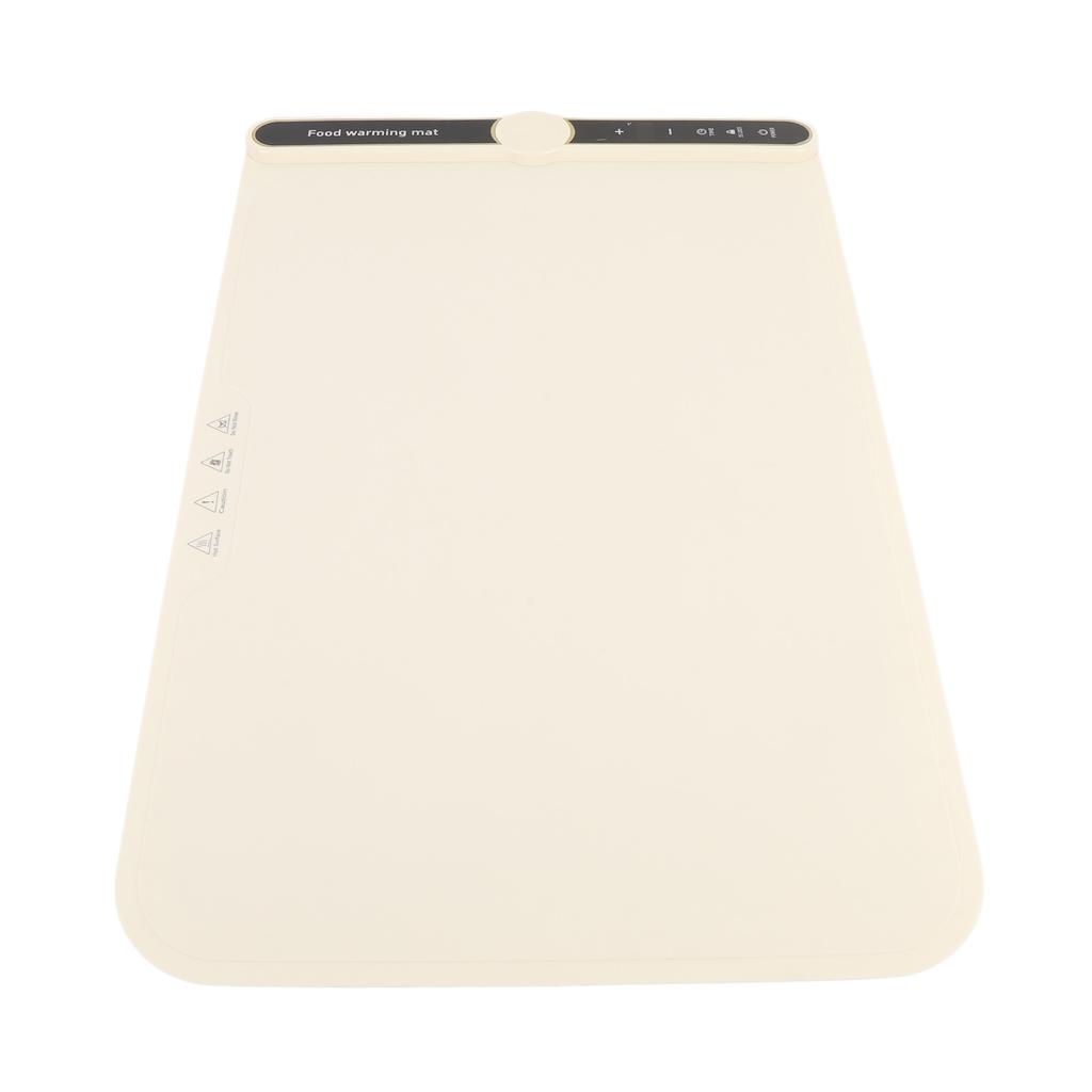 Warming Mat for Food 330W Full Surface Heat in 8s 9 Temperature Settings 6 Hours Time Child Lock Sil