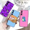Ketnipz Cartoon Leder Handyhülle Für Samsung Galaxy A73,A72,A71,A70,A53,A52,A51,Andere Weiche Schwarze Hülle