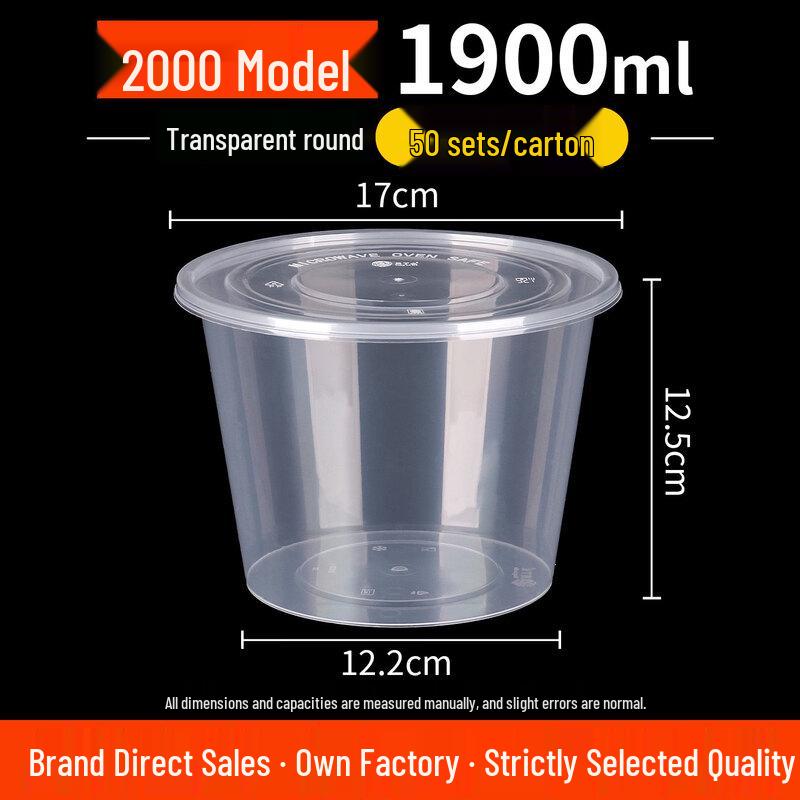 Disposable Food Grade Round Bowls with Lids