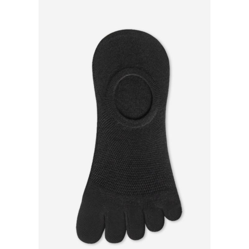 Women's Spring and Summer Thin Mesh Boat Socks, Antibacterial and Anti-infection Five-finger Socks, Boneless Invisible Cotton Socks