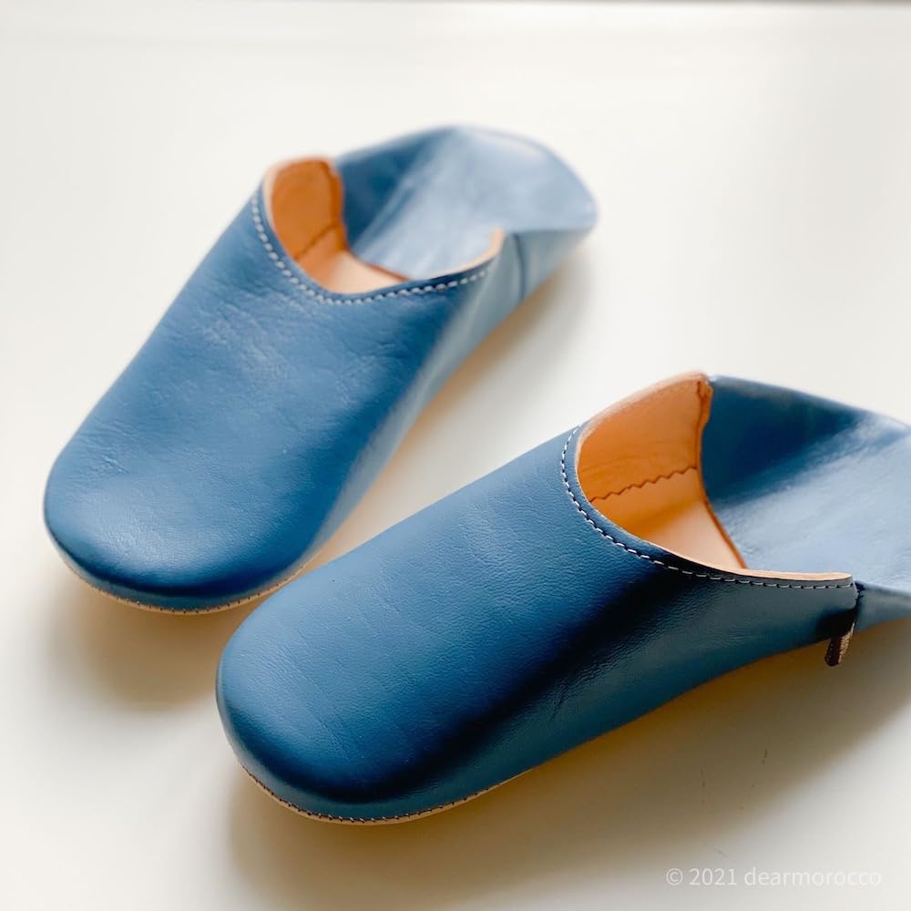 Simple Babouche Light Navy [dear Morocco] Bag, (18.0 Cm)