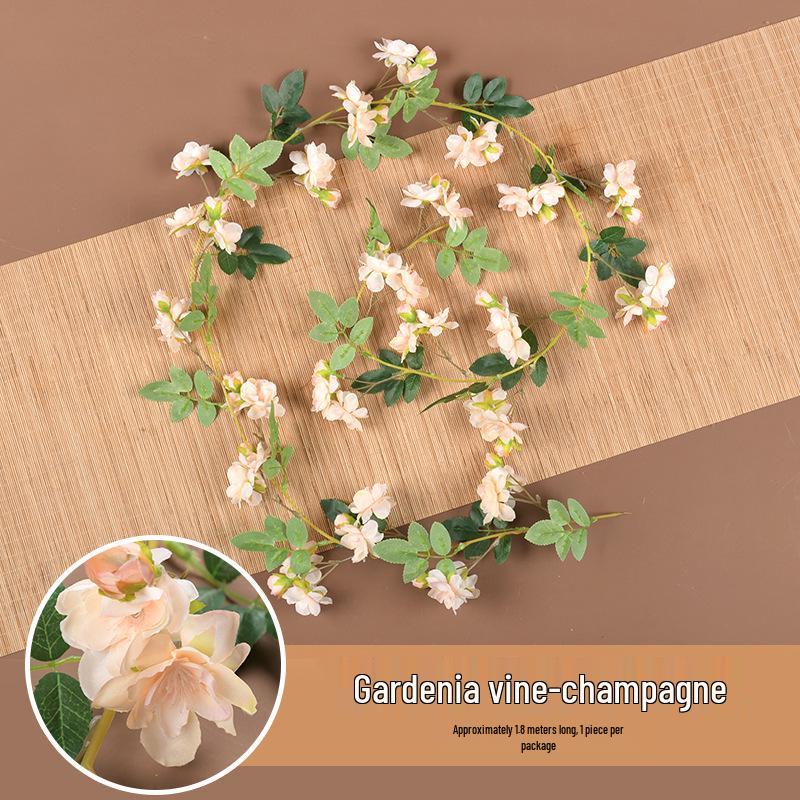 Rattan Plastic Rose Vine Artificial Flowers for Wedding Décor, Ceiling or Wall Hanging, and Air Conditioning Pipe Cover