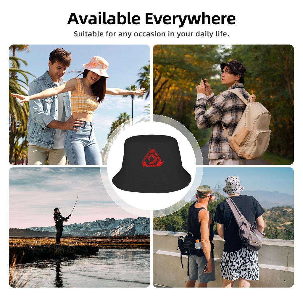 Nod Scopion Bucket Hat Summer  Funny Fisherman Hats For Men Women Portable Fishing Caps Outdoor Graphic Sun Hats