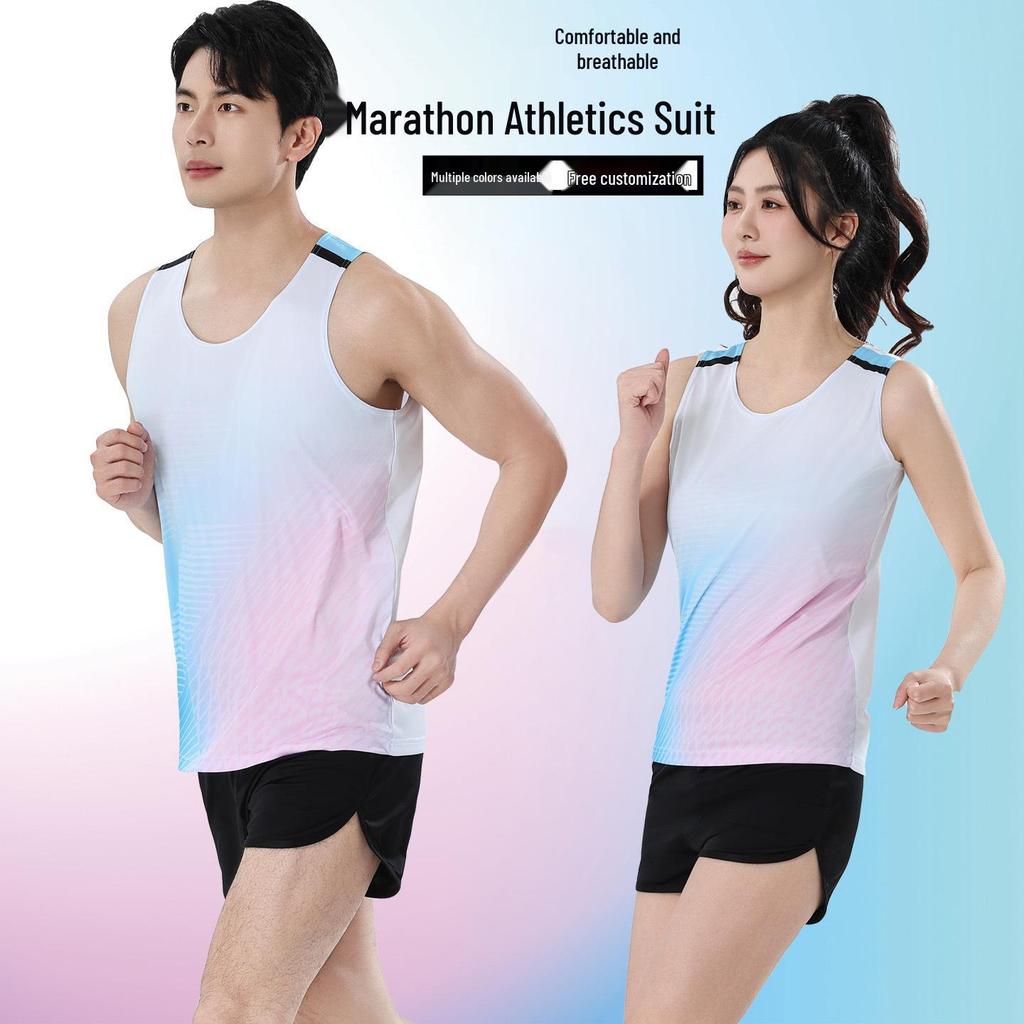 Men's Quick-Dry Track & Field Marathon Vest Set for Students & Athletes