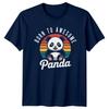 Born To Awesome Panda TShirt Panda Animal Birthday Gift For Him And Her