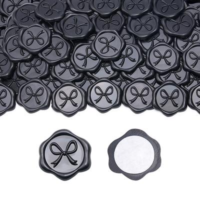 30pcs 3D Bow Wax Seal Stickers Self-Adhesive Seals, for Wedding Invitations, Gift Wrapping Decals, Envelopes, Christmas