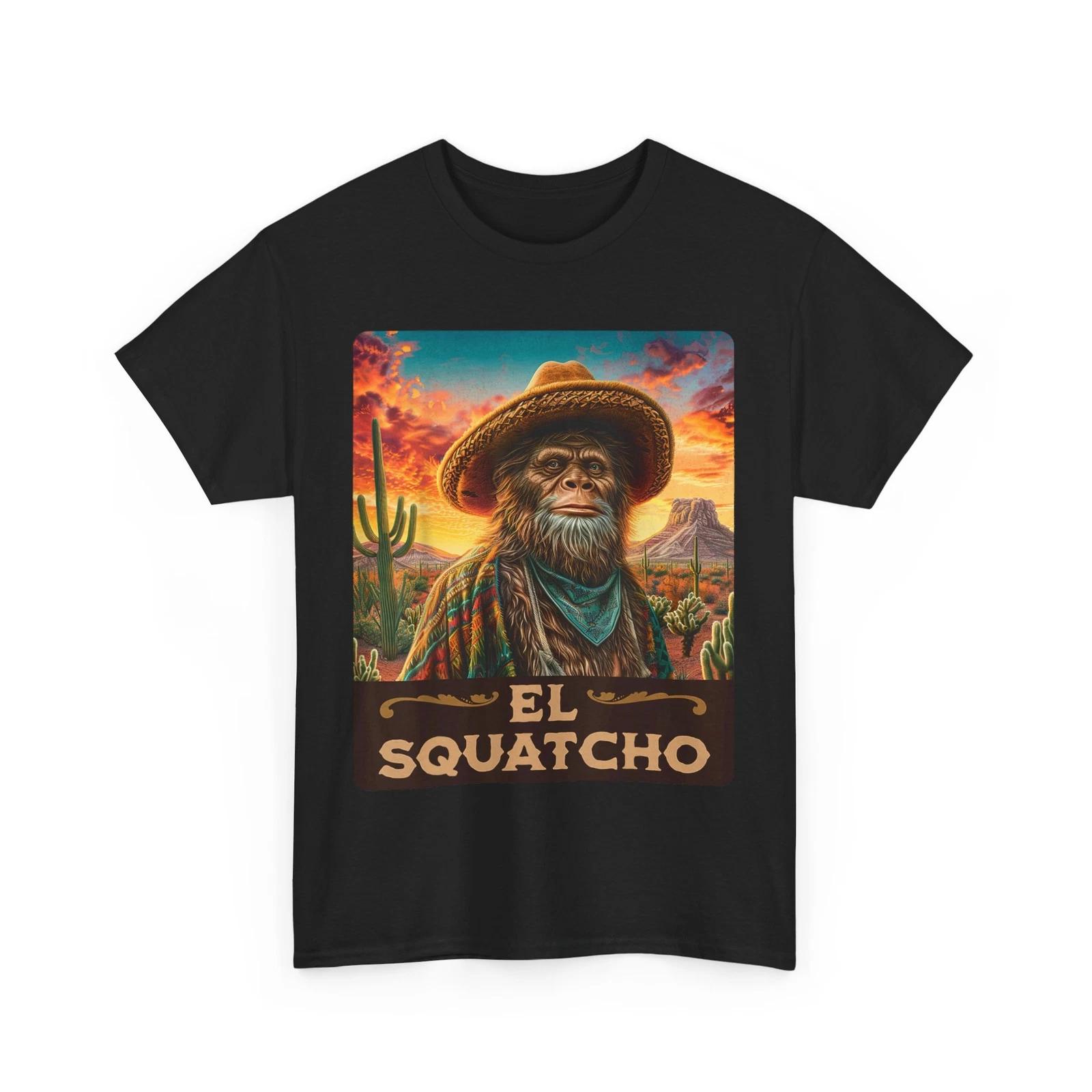 Bigfoot Shirt, El Squatcho Guardian of the Desert Sasquatch Lovers T-Shirt S