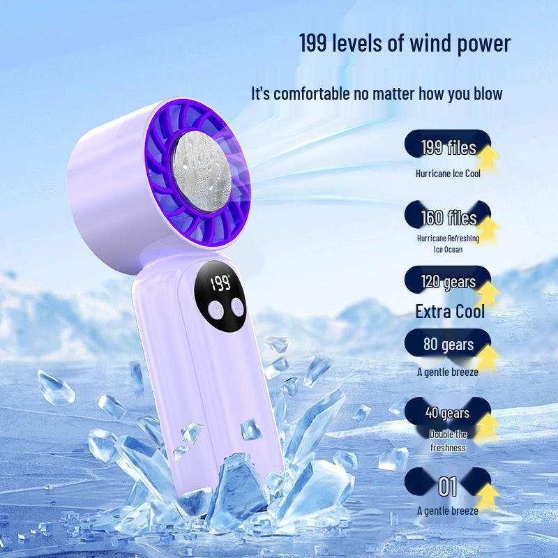Yanxuan Portable Silent Mini Fan with Long Battery Life and USB Charging, Includes Cooling Ice Pack