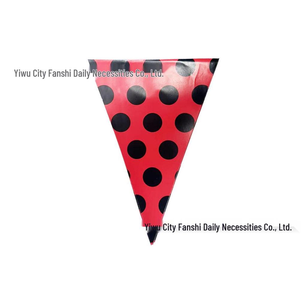 Seven-Spot Ladybug Triangle Banner for Party Decoration
