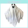 Halloween White Ghost Wall Hanging Decor With Cute Expressions For Yard Garden