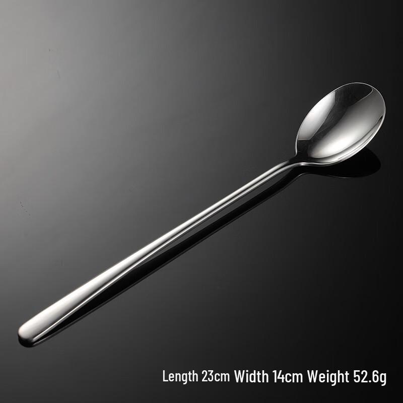 

Qianxing Large Stainless Steel Restaurant Soup Spoons, Extended Korean Style, 5-Pack