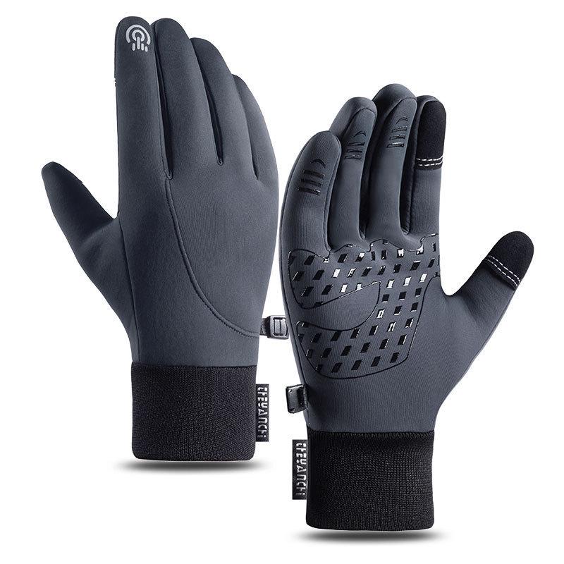 Men's Winter Cycling Gloves: Fleece Lined, Windproof, Waterproof, Touchscreen-Compatible for Outdoor Sports and Mountaineering