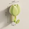 Strong Suction Cup Hooks Flower Design  No Drill Adhesive for Bathroom Kitchen Organization Towel Rack