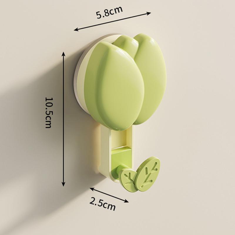 Strong Suction Cup Hooks Flower Design No Drill Adhesive for Bathroom Kitchen Organization Towel Rack