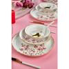 Sakura Flower Luxury Ceramic 18 Piece Dinner Set, Dinner Set For 6 Persons