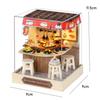 Mini casă de păpuși în miniatură Kit de bricolaj pentru casă mică, jucării de cameră, puzzle din lemn, artizanat, decorațiuni pentru dormitor, cu mobilier, casă de păpuși