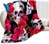 Gothic Skull Blanket Gothic Skull Gifts For Women Men Gothic Skull Throw Blanket For Couch Sofa Bed Soft Warm Custom Blankets