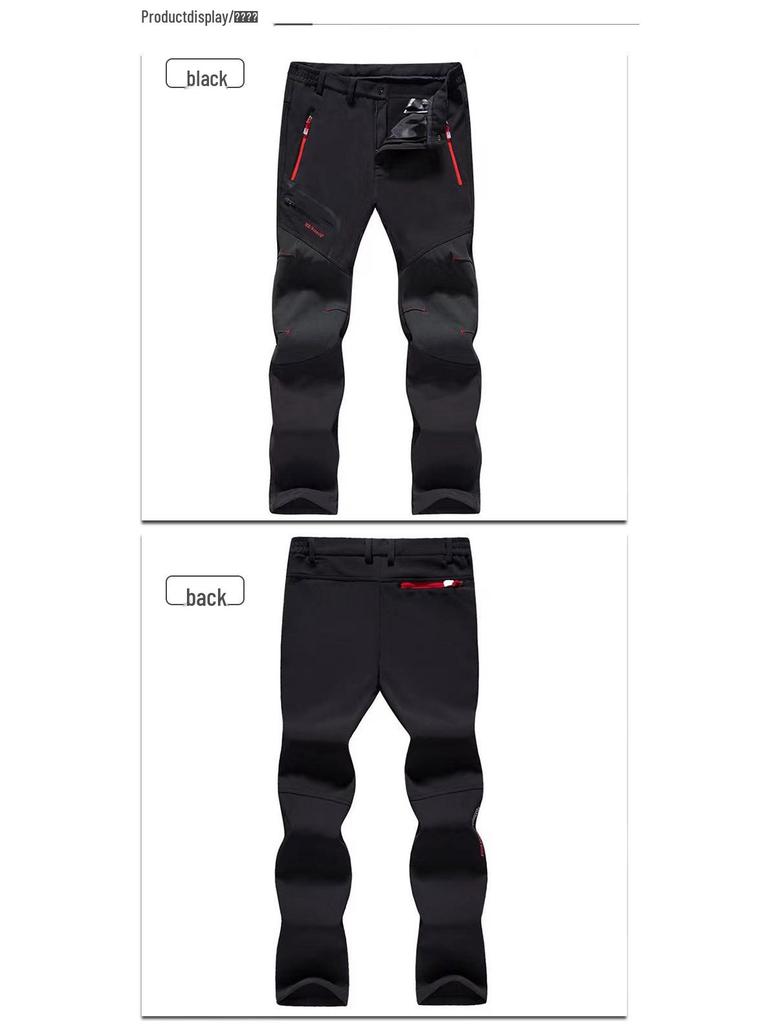 Waterproof Quick-Dry Fleece Softshell Ski Pants for Men & Women