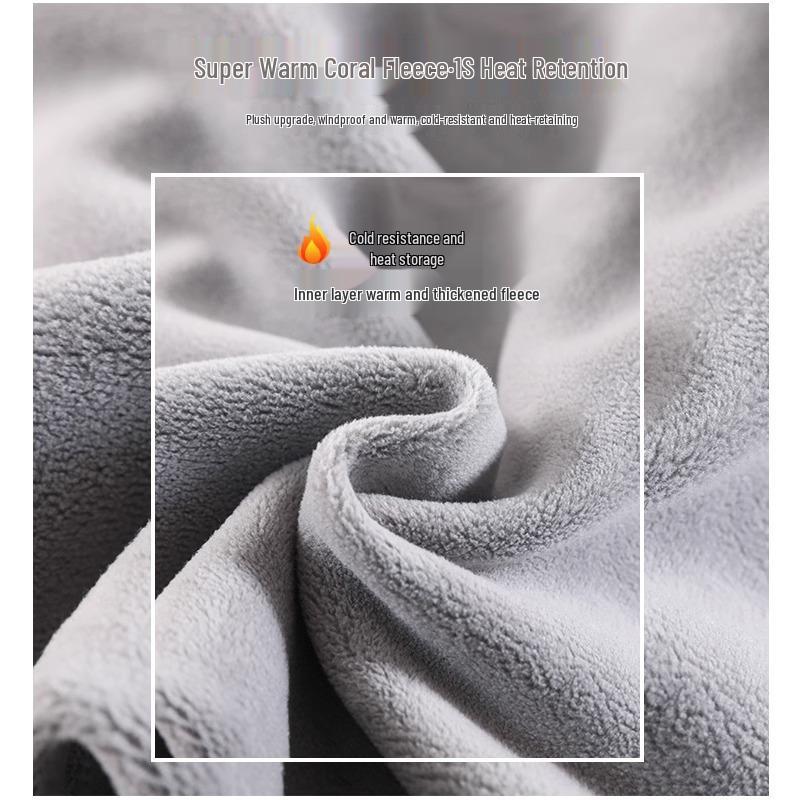 Gray Fleece-Lined Wide Leg Sweatpants for Women - Petite Fit, Winter Casual 2024