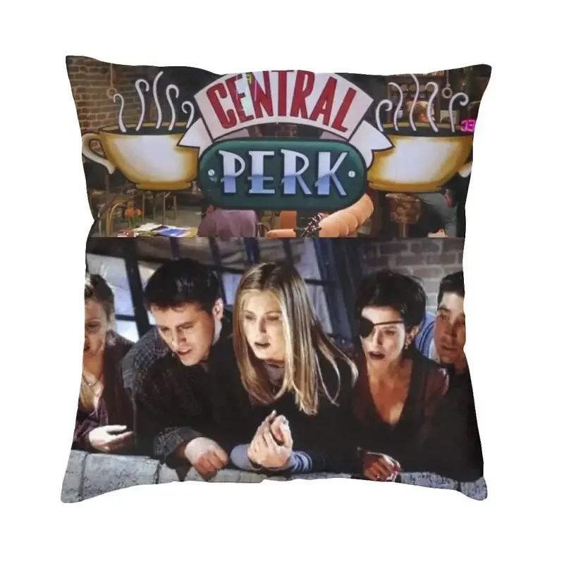 Friends Charaktere Klassisches Poster Kissenbezug TV-Show Samt Niedlicher Kissenbezug für Sofa Doppelseitiger Druck Kissen