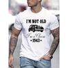 European size Car & Funny Slogan Pattern Print Men's T-shirt, Graphic Tee Men's Summer Clothes, Men's Outfits