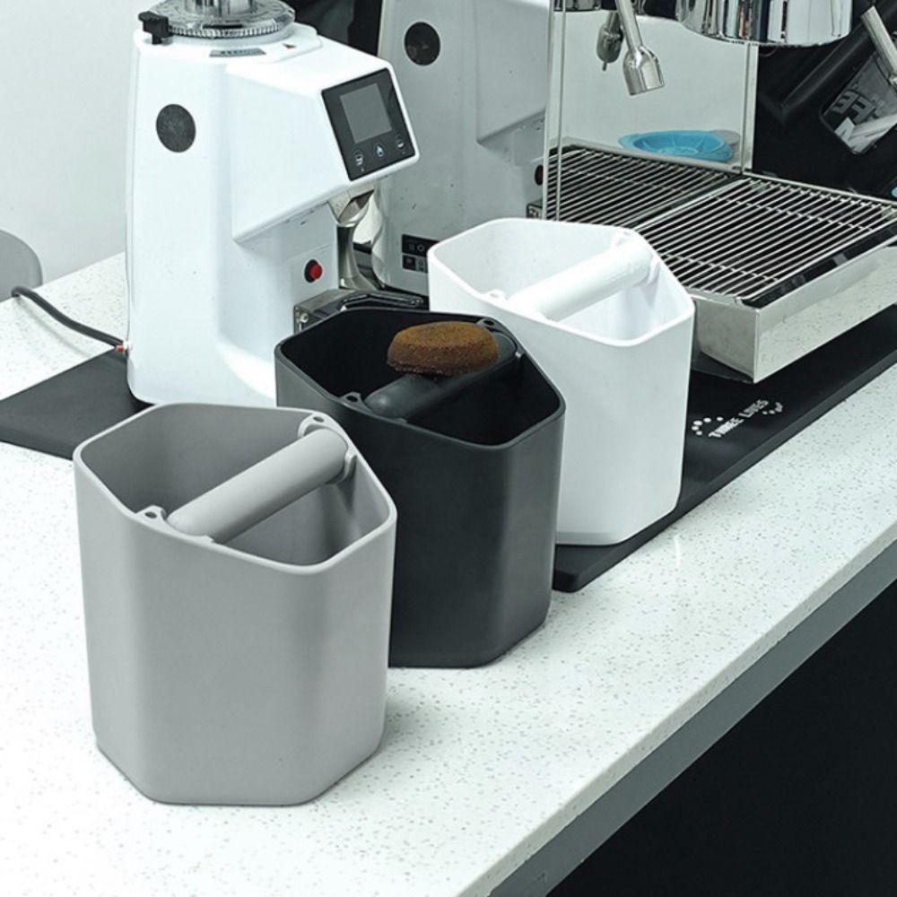 Rutschfester Boden Sechseckige Kaffeesatz-Abschlagbox Gummigriff Kaffeesatz-Eimer Barista