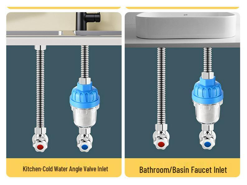 Household Water Filter for Faucets, Showers, and Washing Machines