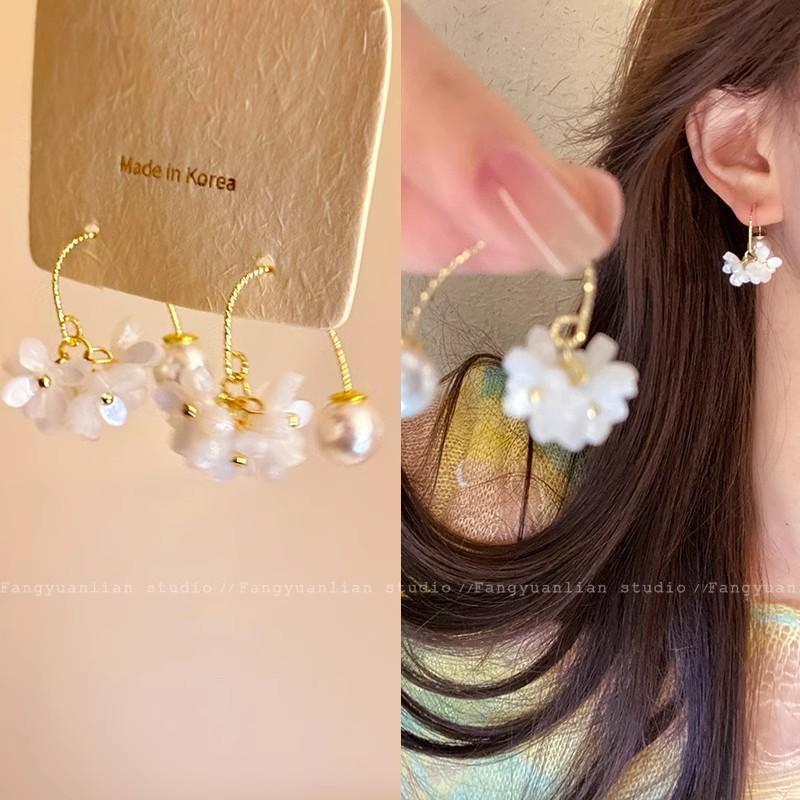 

Elegant Osmanthus Pearl Earrings Elegant Yellow Flower Earrings For Women Long Tassel Floral Earrings Statement Jewelry