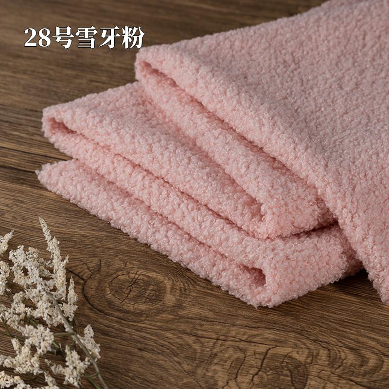 Teddy Plush Fabric Elasticity Soft By The Meter for Toys Pet Nest Cushion Handmade DIY Sewing Faux Lamb Fur Cloth Beige White