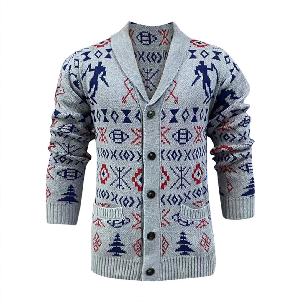 Mote Revers Casual Cardigan Kåpe Langermet Slim Strikket Genser