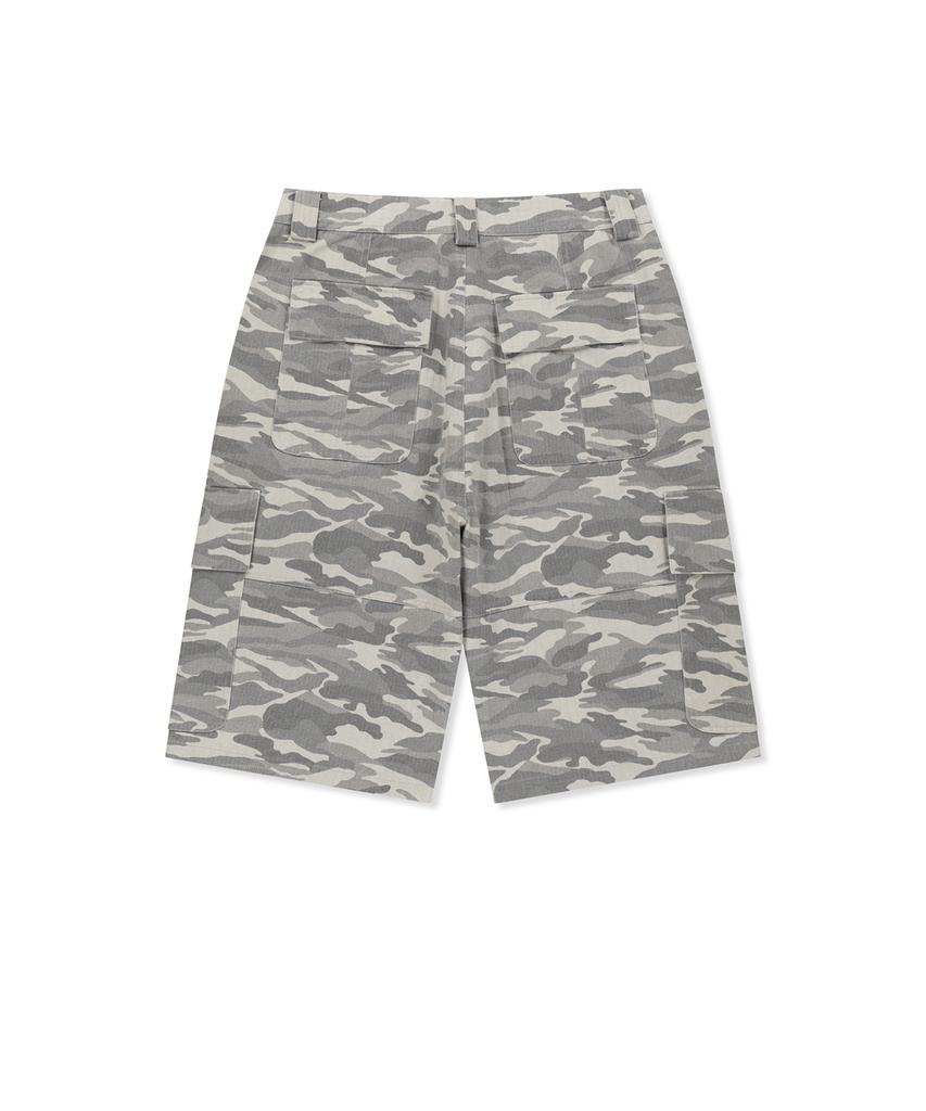 Mattengkim Camouflage Cargo Bermuda Pants For Men In Gray